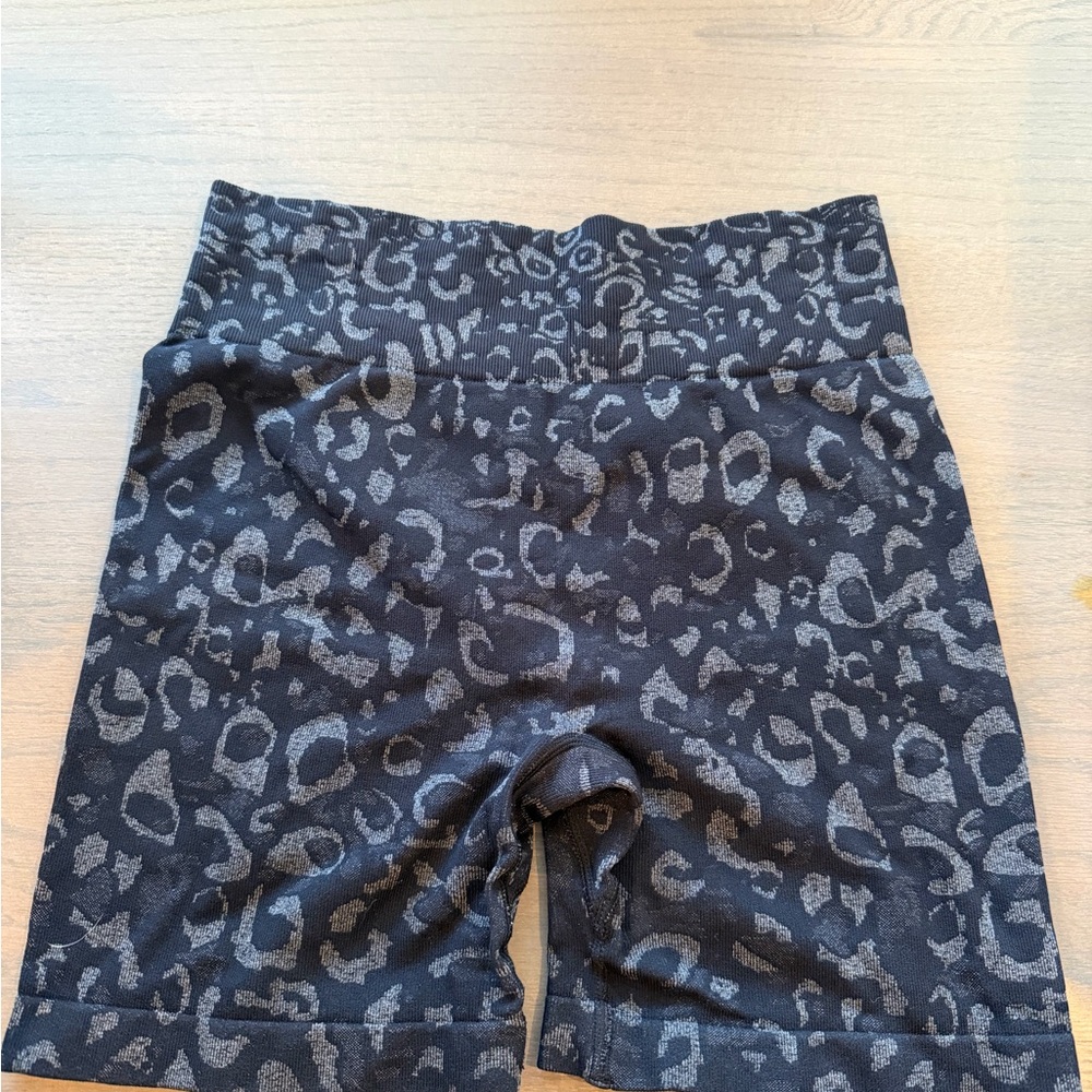 Leopard Print Biker Shorts